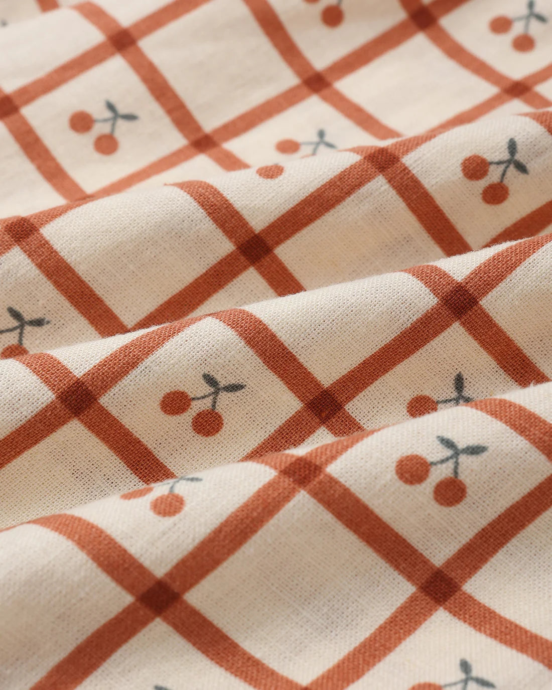 Rylee + Cru Collared Babydoll Dress - Cherry Check