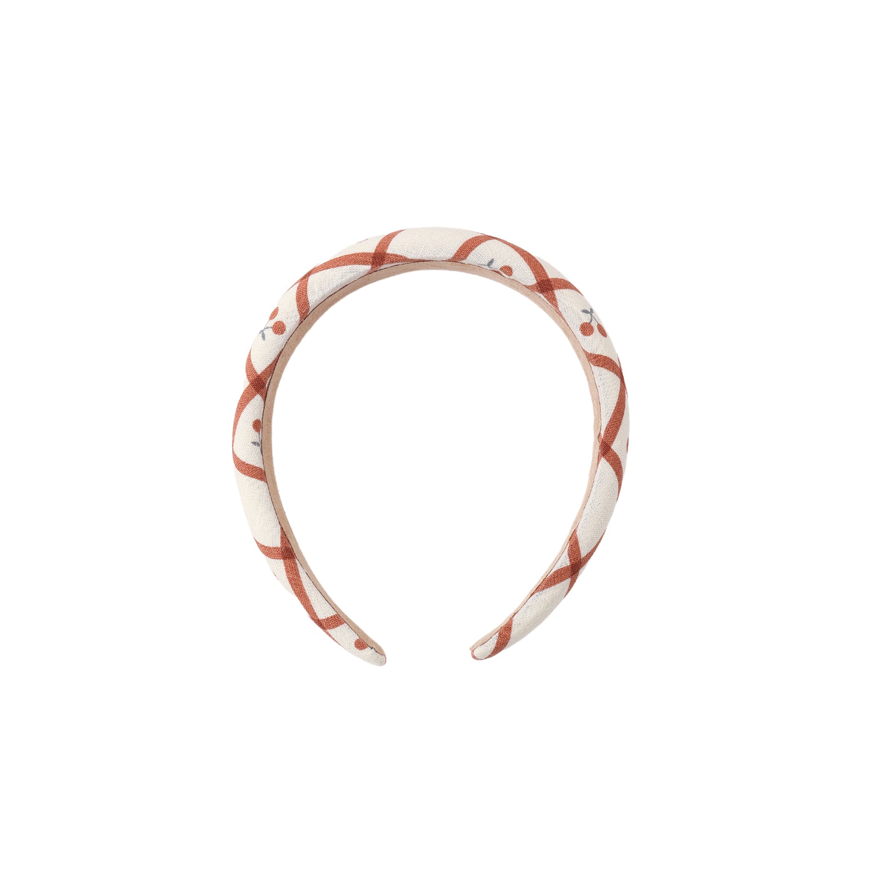 Rylee + Cru Padded Headband - Cherry Check