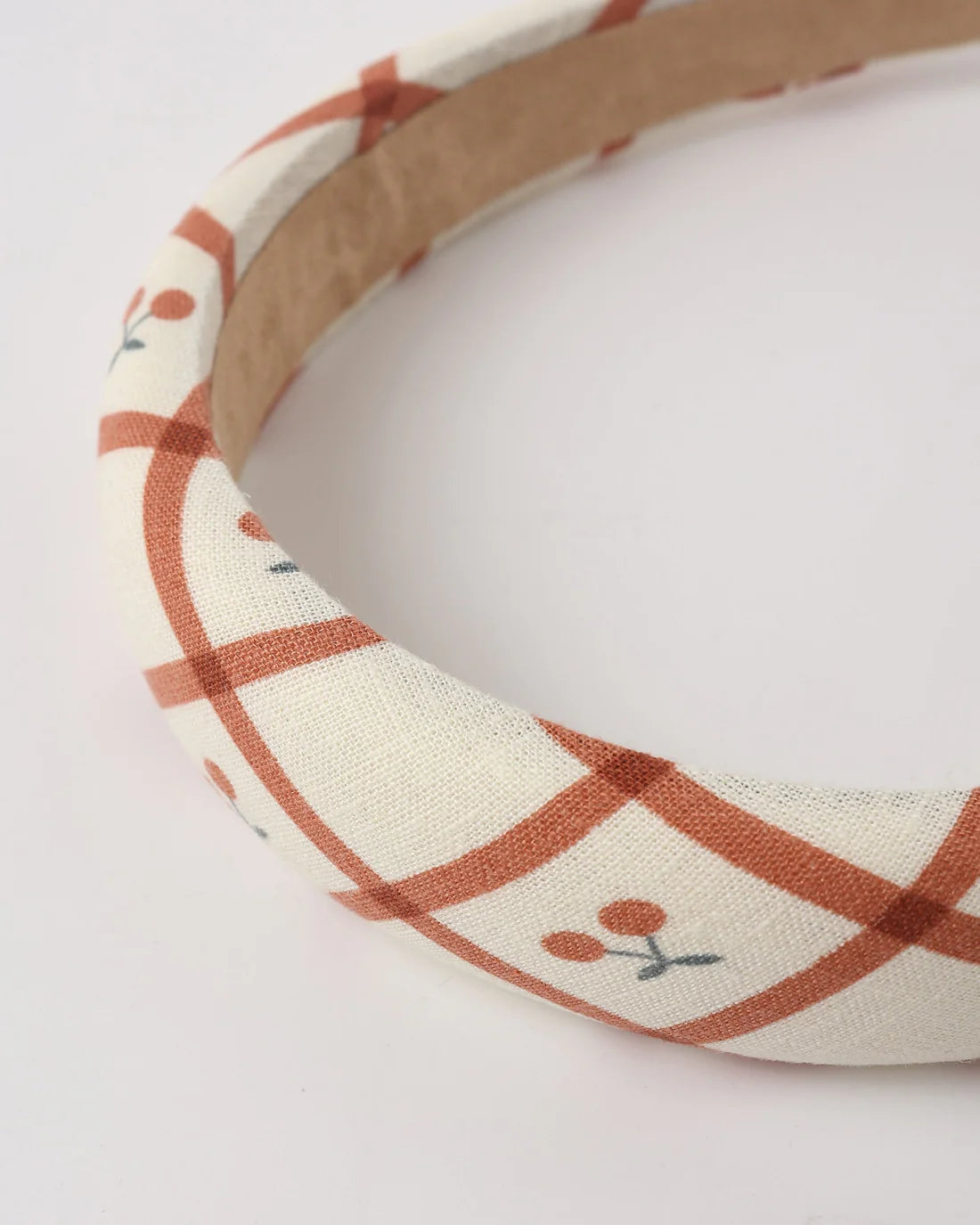 Rylee + Cru Padded Headband - Cherry Check