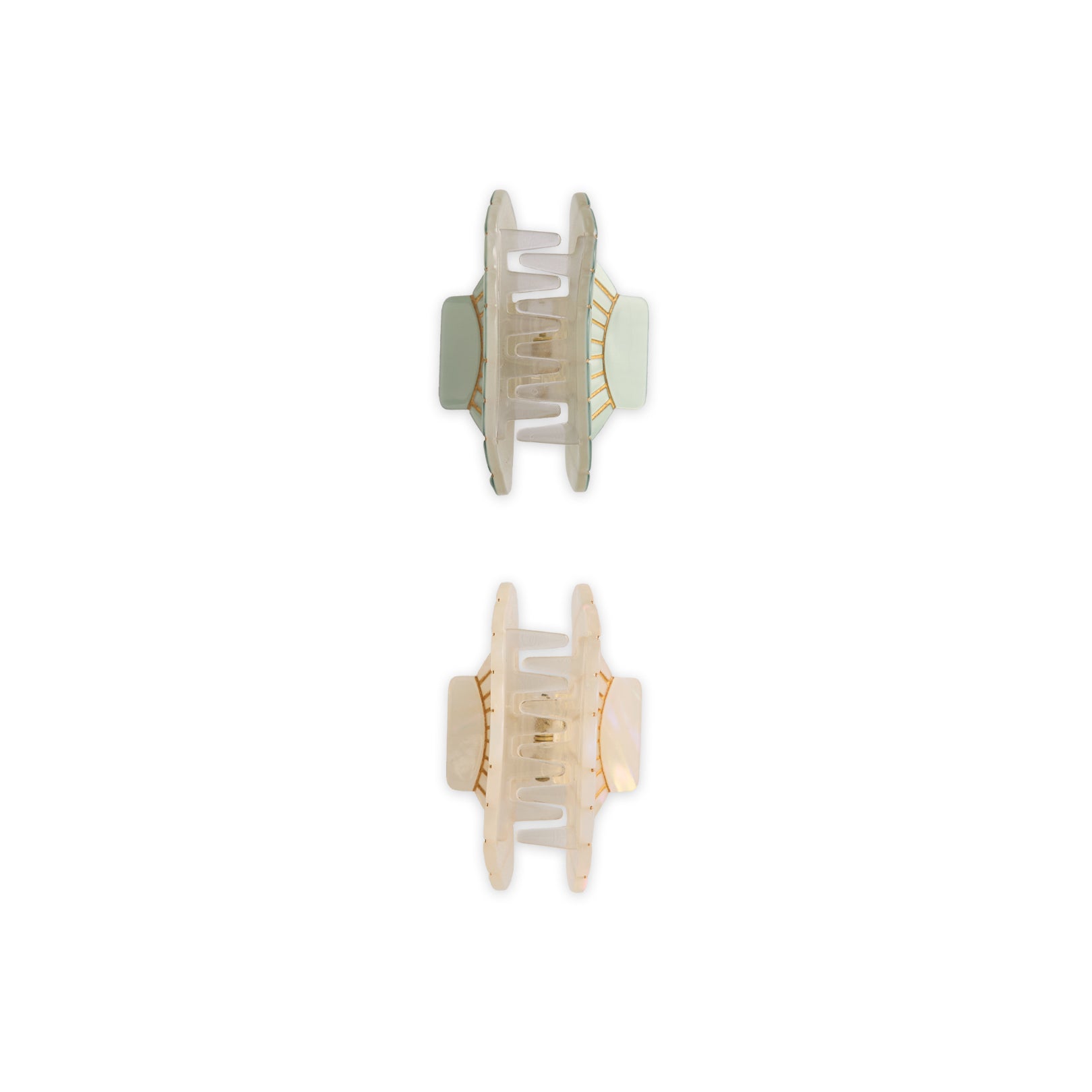 Rylee + Cru Shell Clip Set - Seafoam, Natural