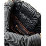Saben Alexis Shoulder Bag - Black Licorice Pleat
