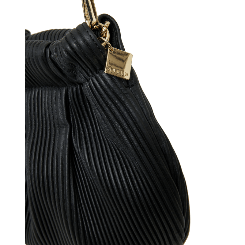 Saben Alya Shoulder Bag - Black Licorice Pleat