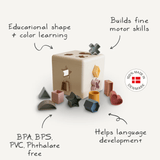 Mushie Shape Sorting Box - Blush