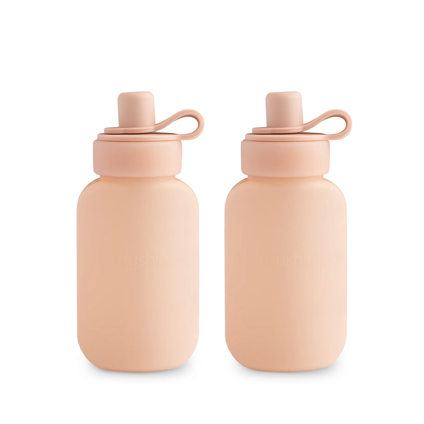 Mushie Silicone Puree Pouch 2-Pack - Blush