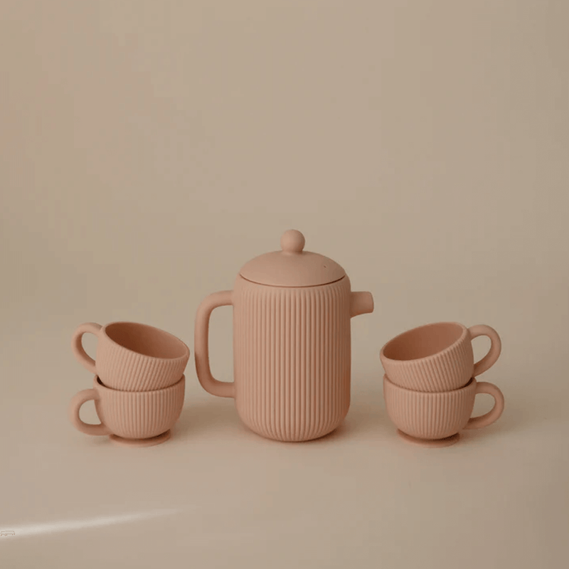 Mushie Silicone Tea Play Set - Blush