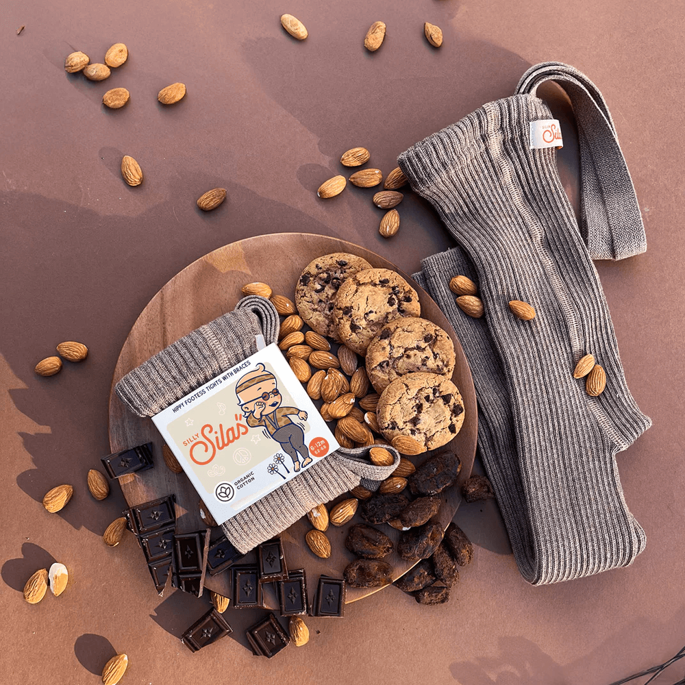 Silly Silas Hippy Footless Tights - Cocoa