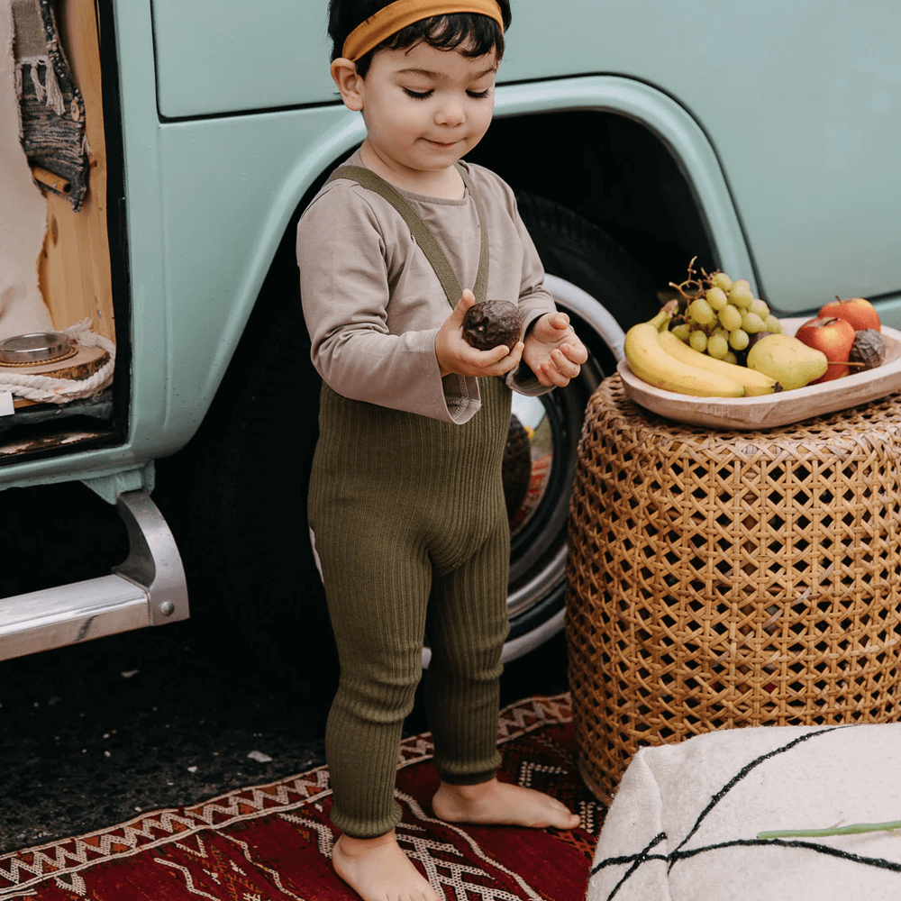 Silly Silas Hippy Footless Tights - Olive