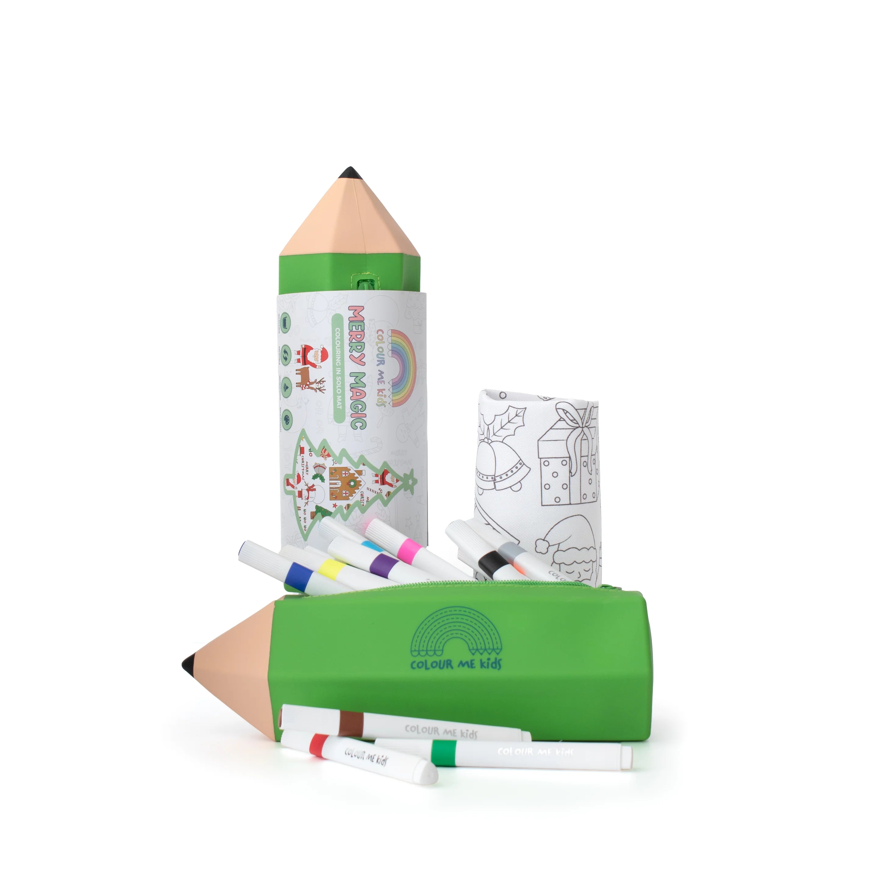 Washable, Reusable Colouring-In Solo Mat Kit - Merry Magic