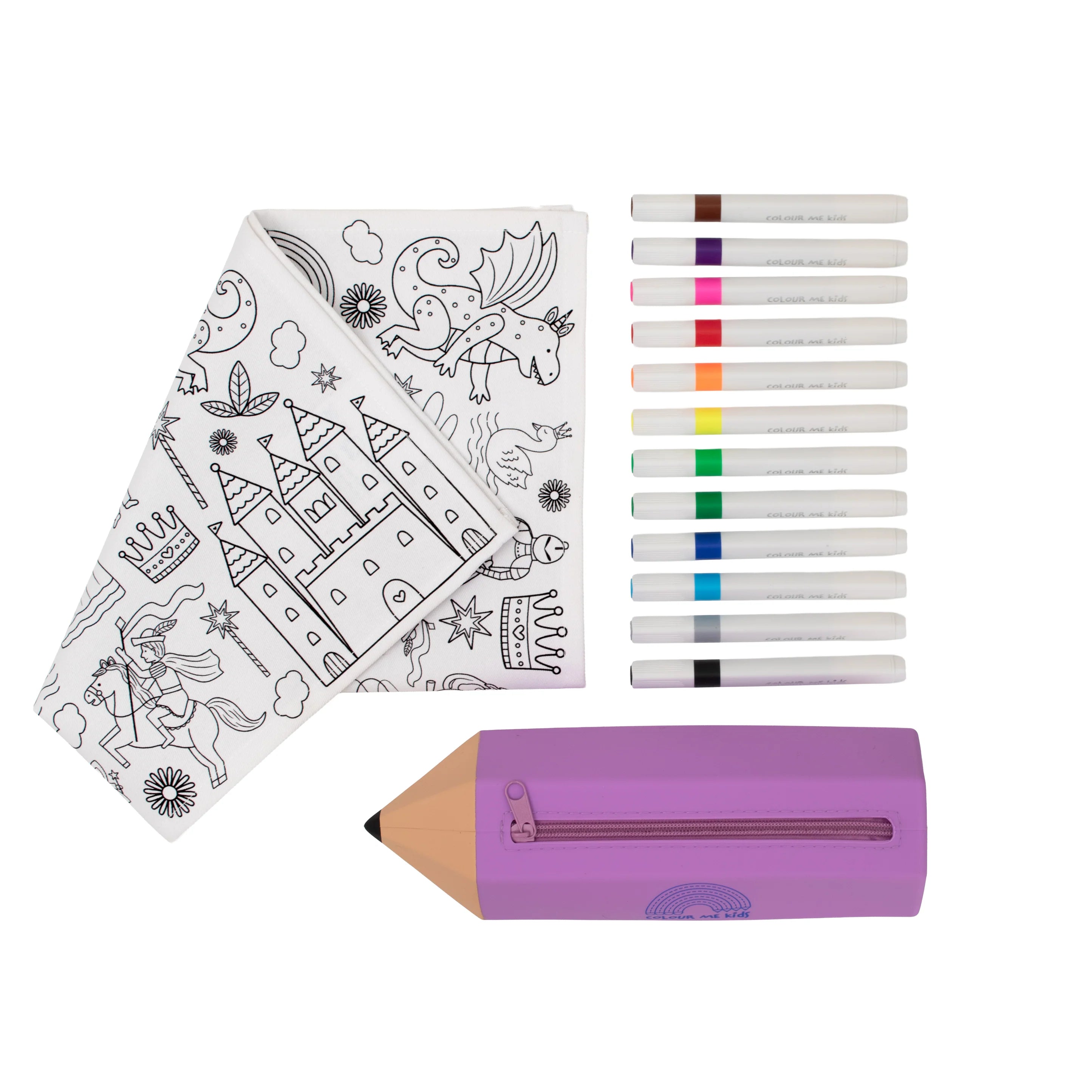 Washable, Reusable Colouring-In Solo Mat Kit - Once Upon A Time