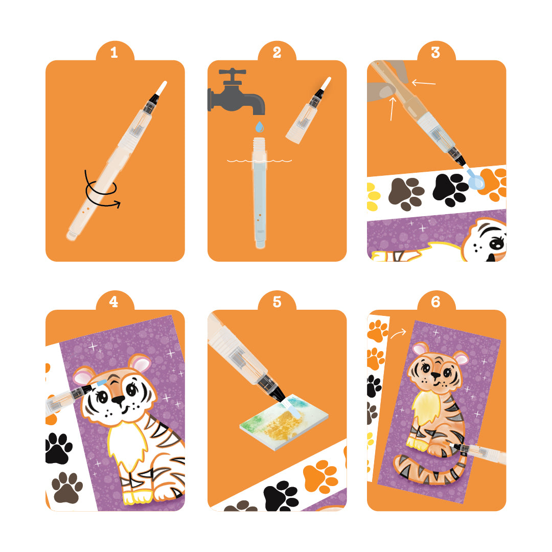 Tiger Tribe Paint a Picture Set - Wild Animals