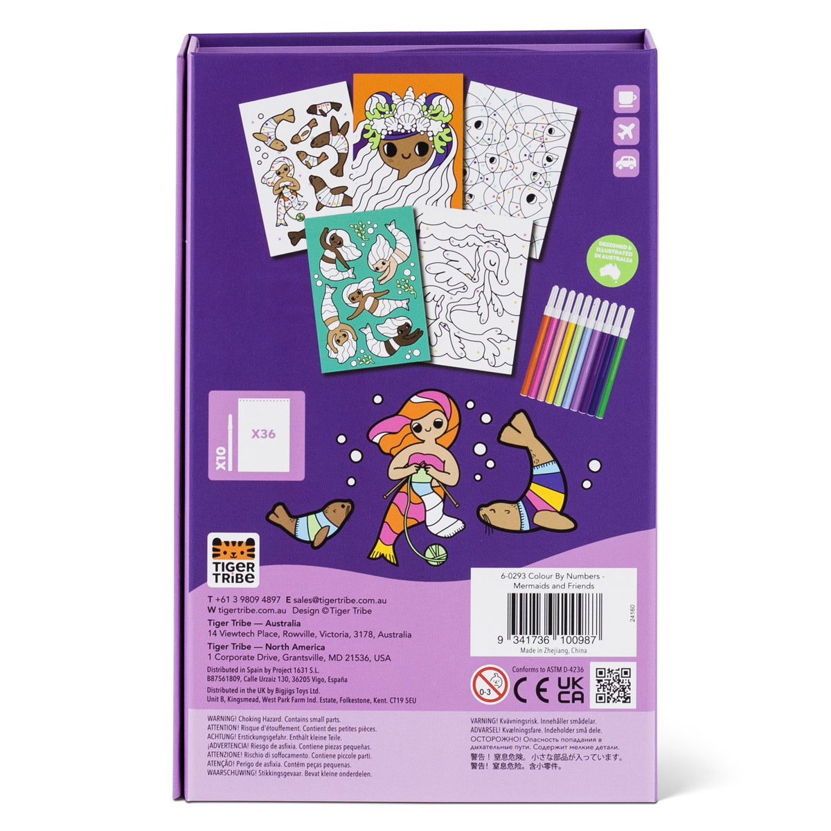 Tiger Tribe Colour by Number - Mermaids and Friends