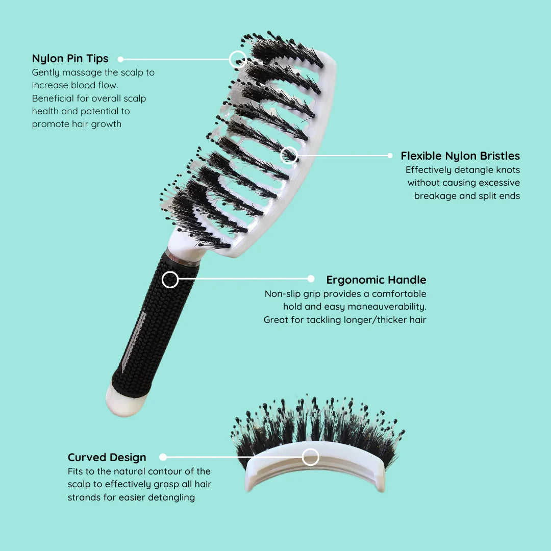 No Nasties Detangler Brush - Aqua