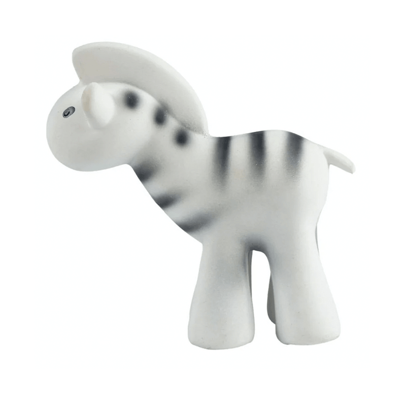Tikiri Rubber Baby Rattle & Bath Toy - Zebra