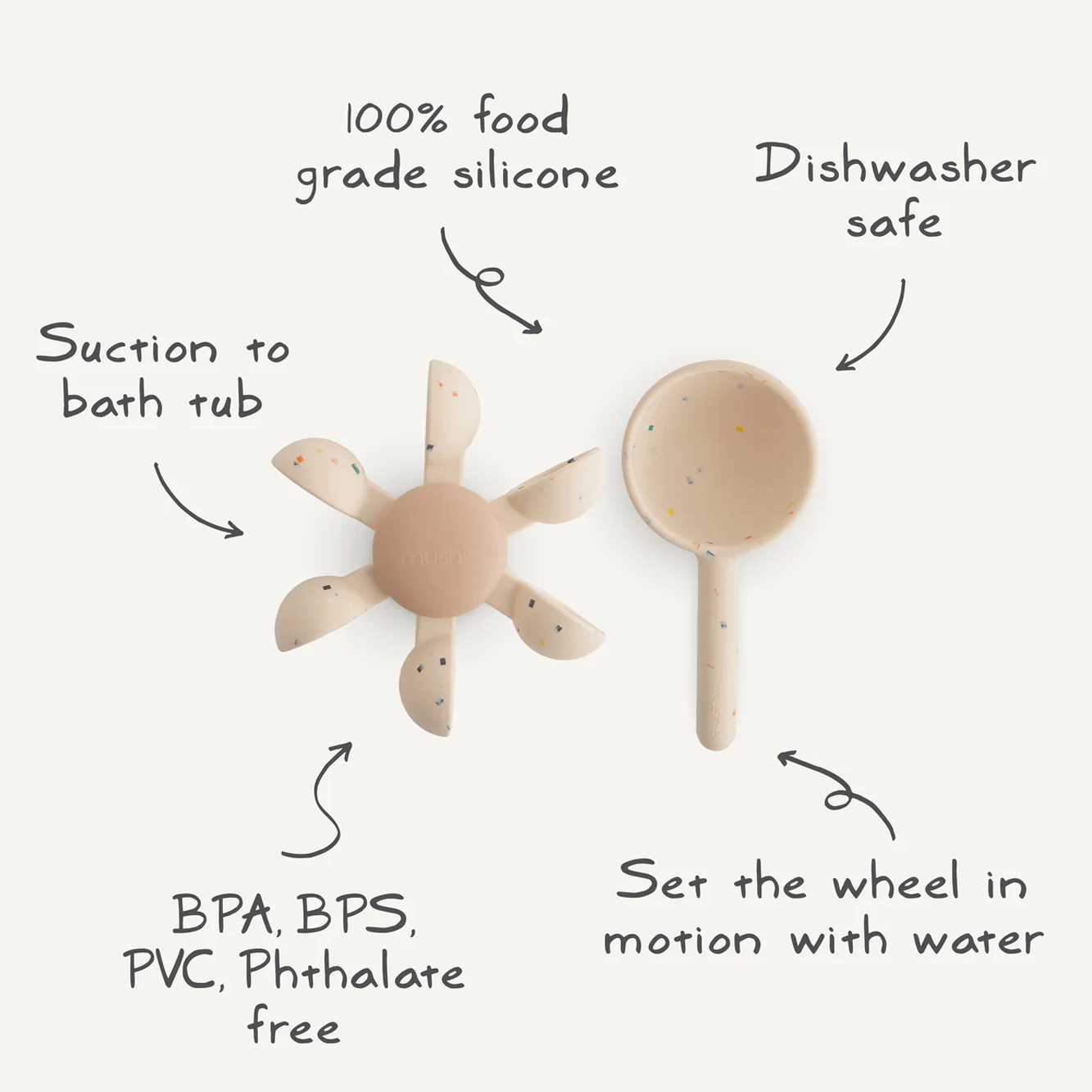 Mushie Water Wheel Bath Toy