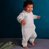 Woolbabe Duvet Sleeping Suit With Sleeves - Pebble