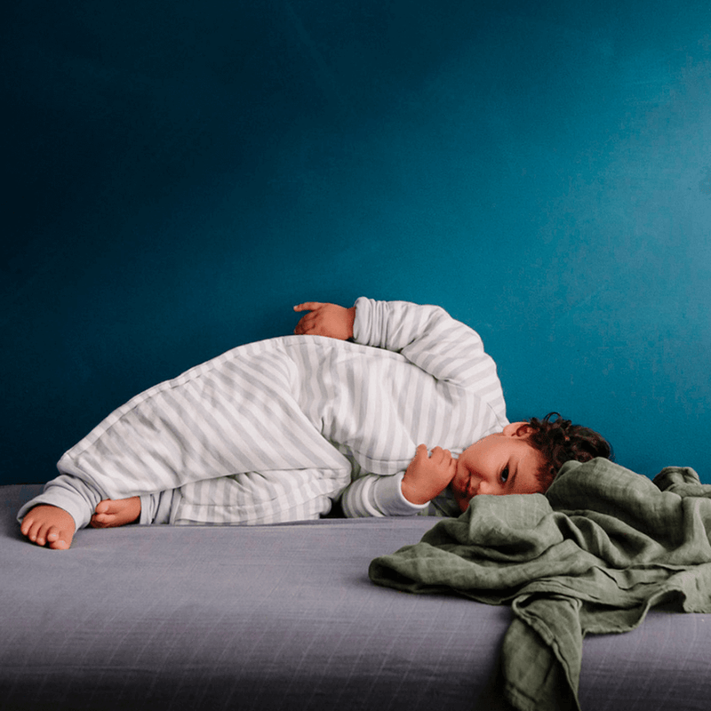 Woolbabe Duvet Sleeping Suit With Sleeves - Pebble