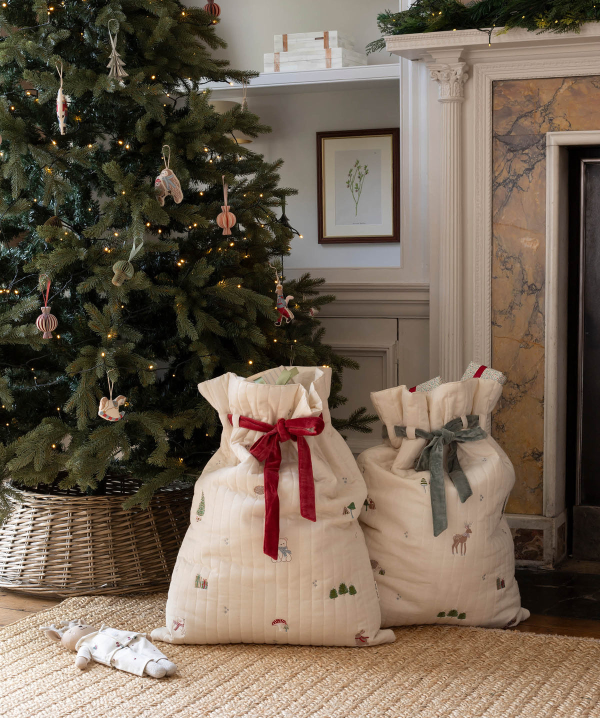 Avery Row Christmas Present Sack - Reindeer