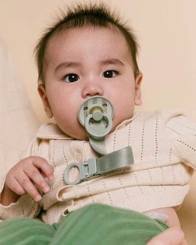 BIBS Colour Dummy & Loop Clip Gift Set - Sage