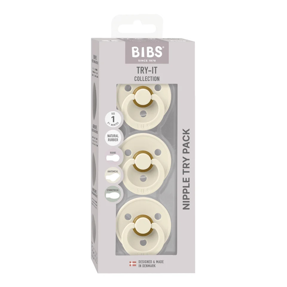 BIBS Try-it Starter Box 3 pack - Ivory