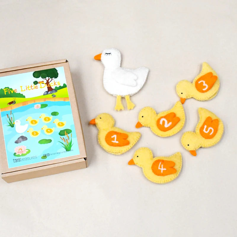 Five Little Ducks, Finger Puppets Set