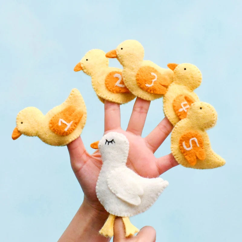 Five Little Ducks, Finger Puppets Set
