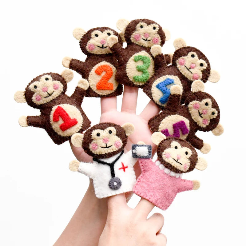Five Little Monkeys, Finger Puppets Set