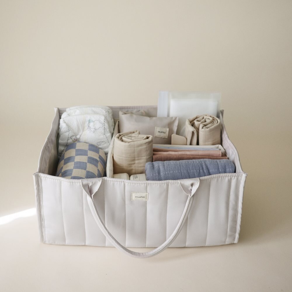 Mushie Diaper Caddy - Ivory