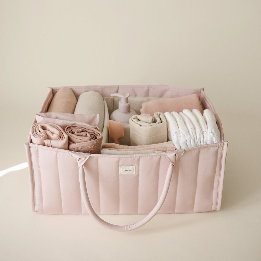 Mushie Diaper Caddy - Blush