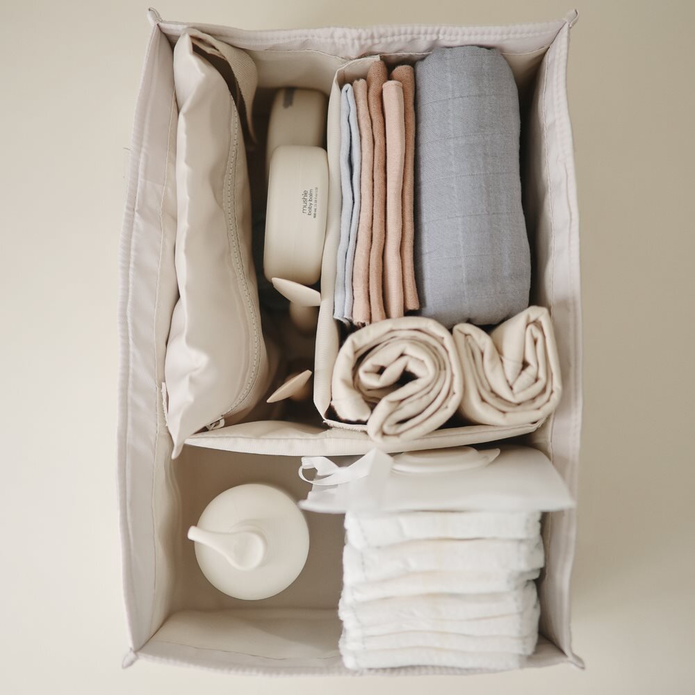 Mushie Diaper Caddy - Ivory