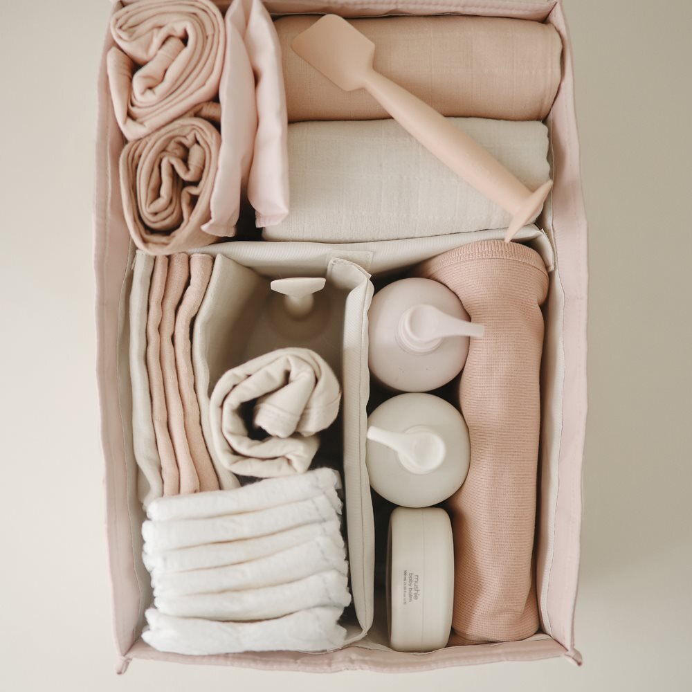 Mushie Diaper Caddy - Blush