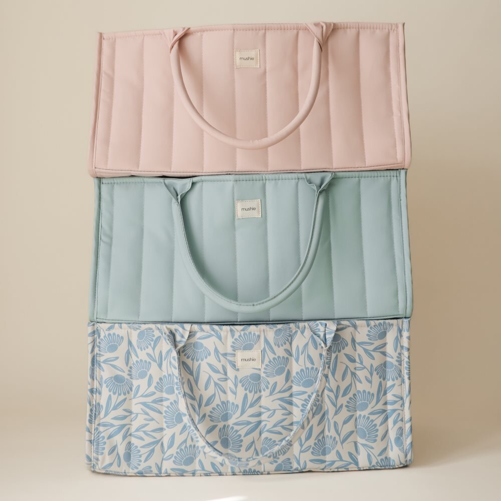Mushie Diaper Caddy - Roman Green