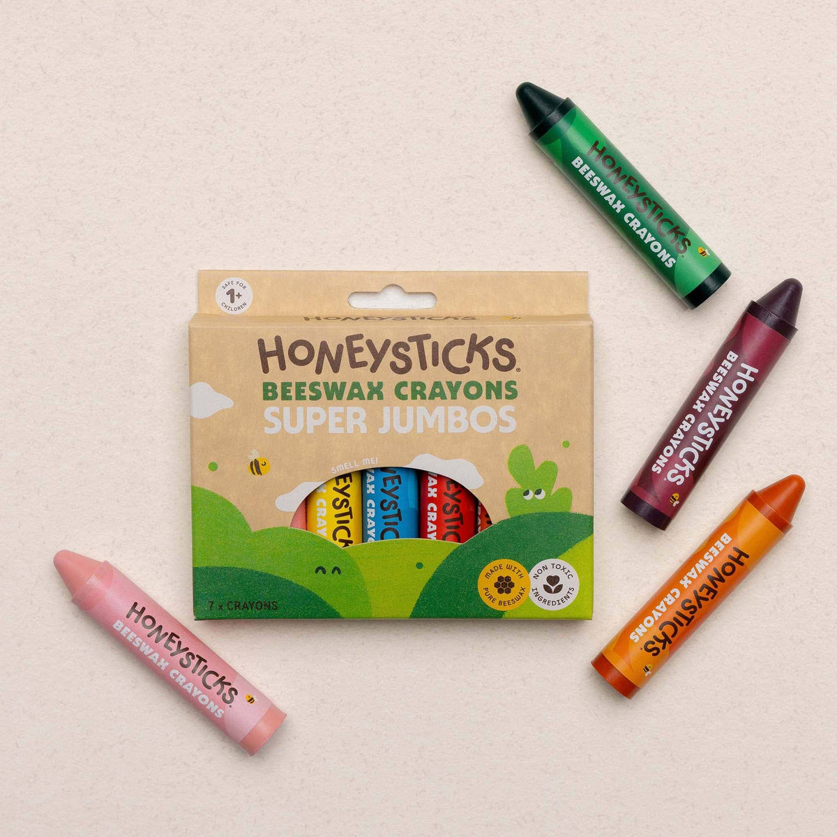 Honeysticks Beeswax Crayons Super Jumbos 7 pack