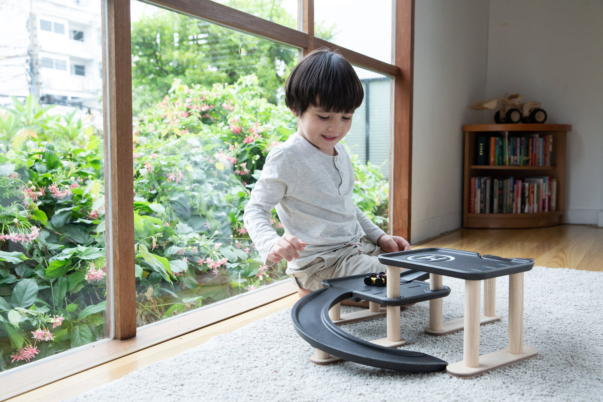 Plan Toys- Race N Play Parking Garage