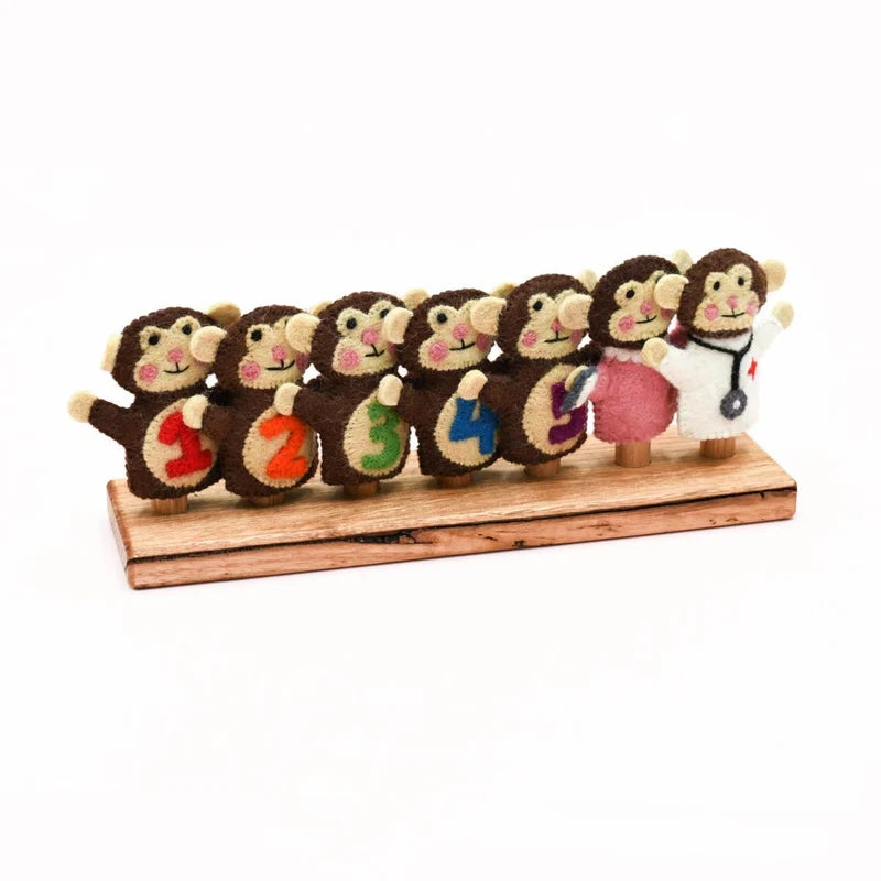 Five Little Monkeys, Finger Puppets Set
