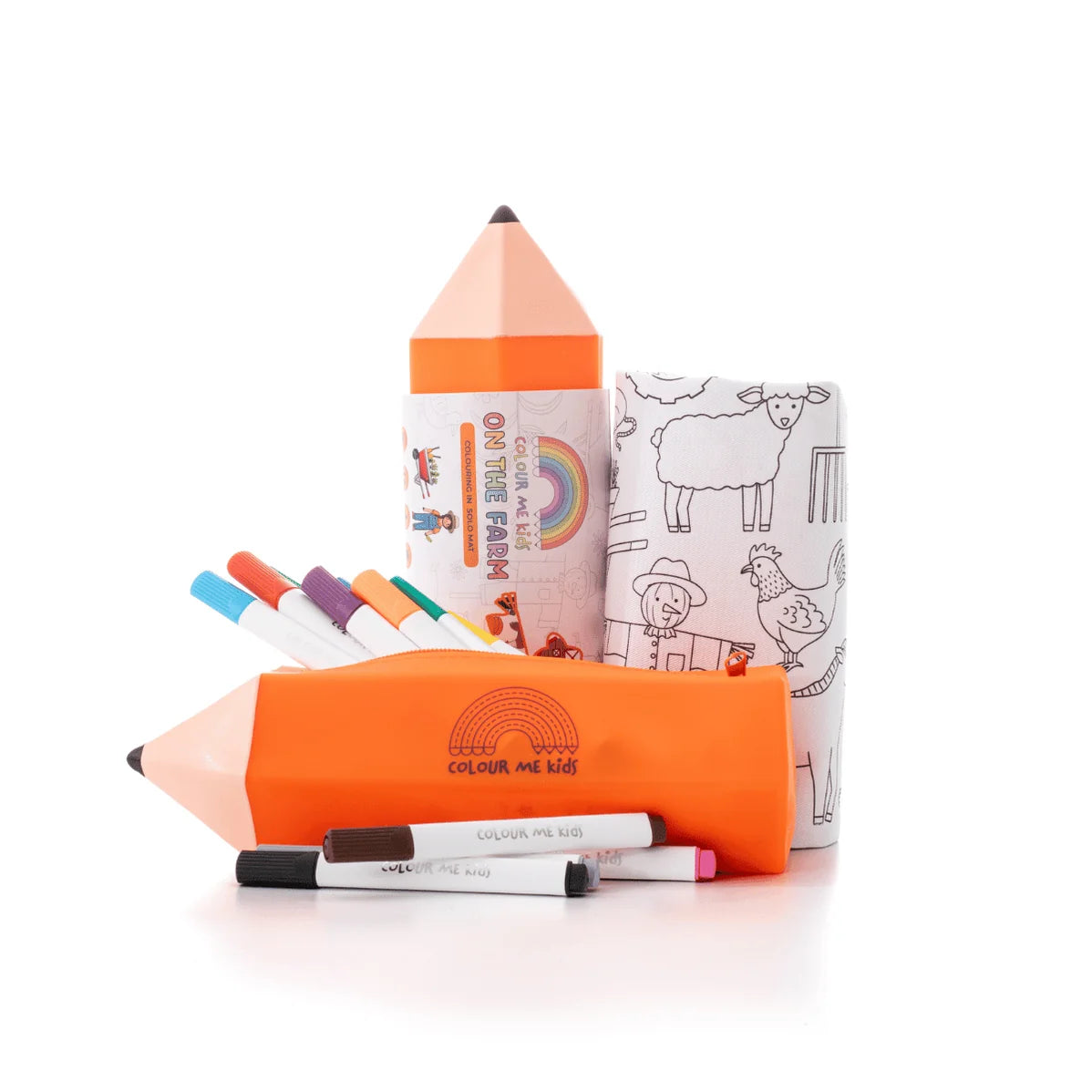 Washable, Reusable Colouring-In Solo Mat Kit - On the Farm
