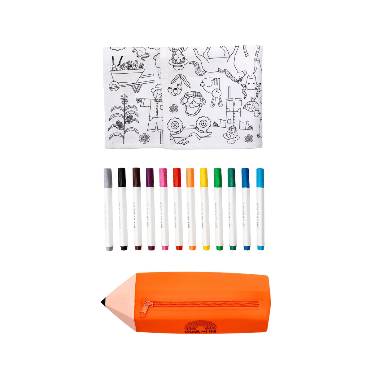Washable, Reusable Colouring-In Solo Mat Kit - On the Farm