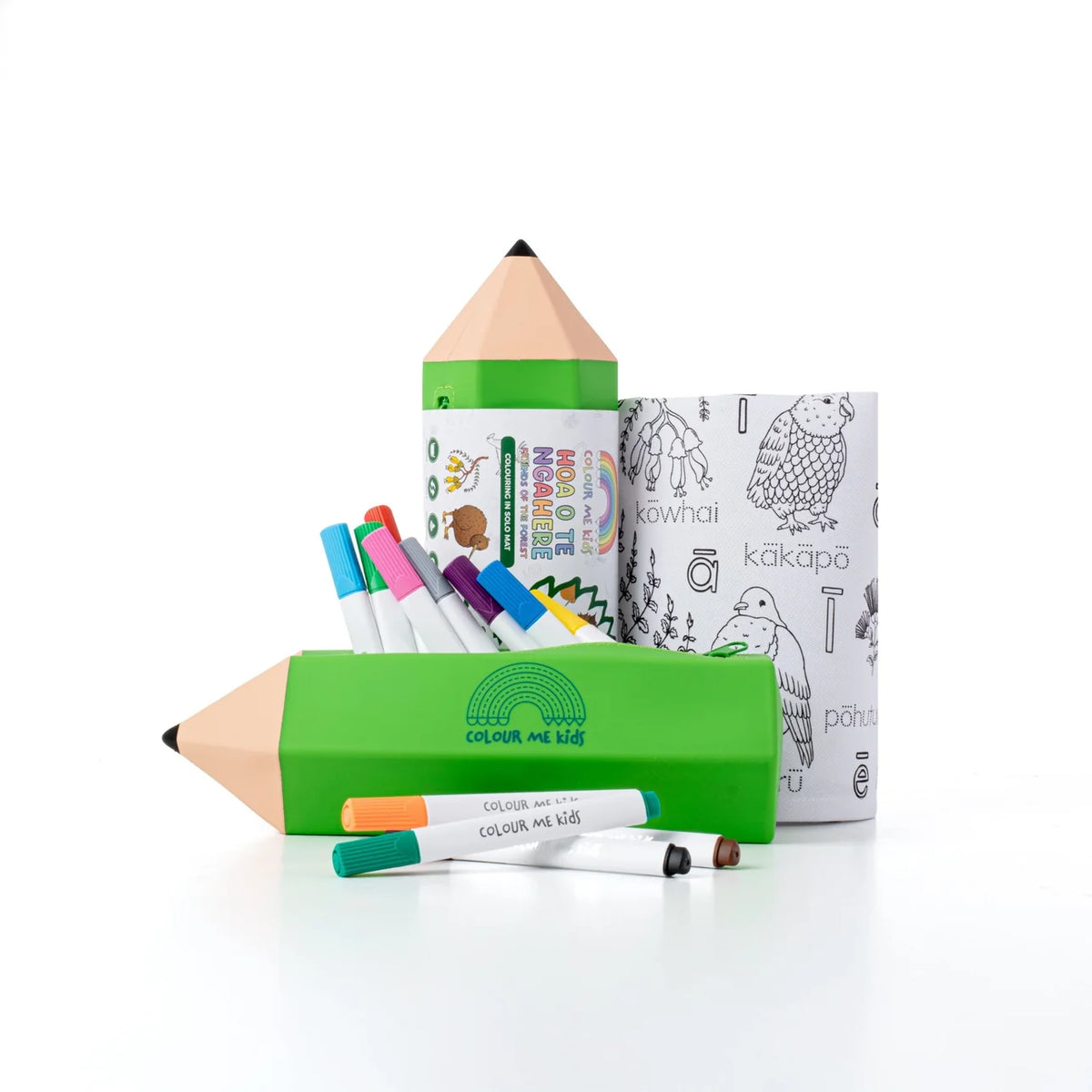 Washable, Reusable Colouring-In Solo Mat Kit - Hoa o te Ngahere