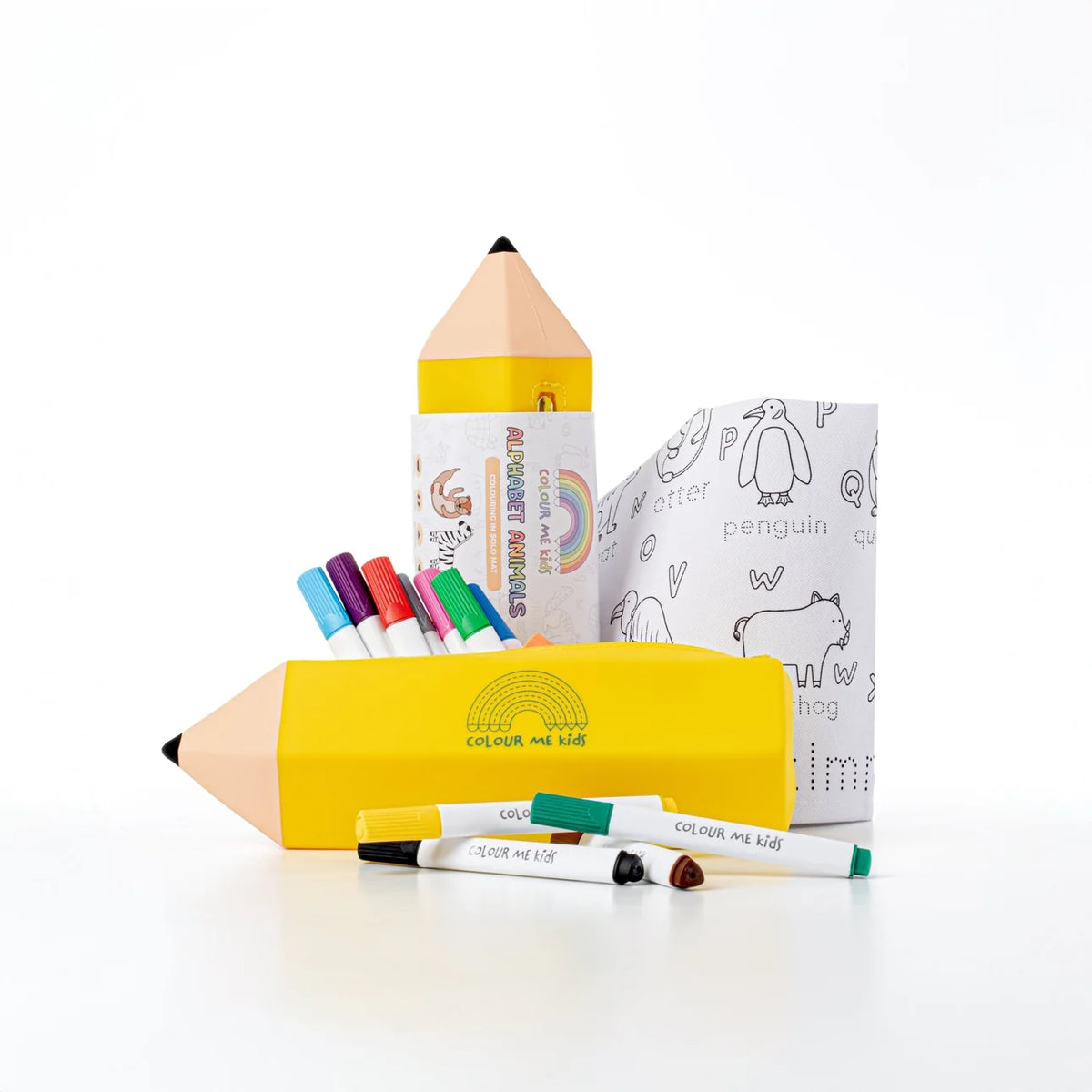 Washable, Reusable Colouring-In Solo Mat Kit - Alphabet Animals