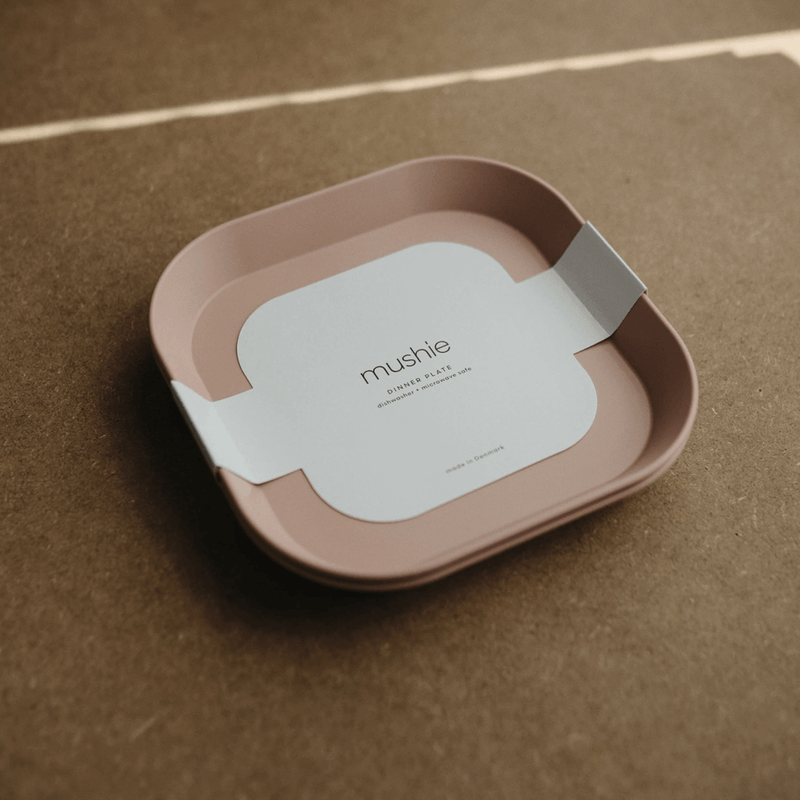 Mushie Square Dinner Plates - Blush