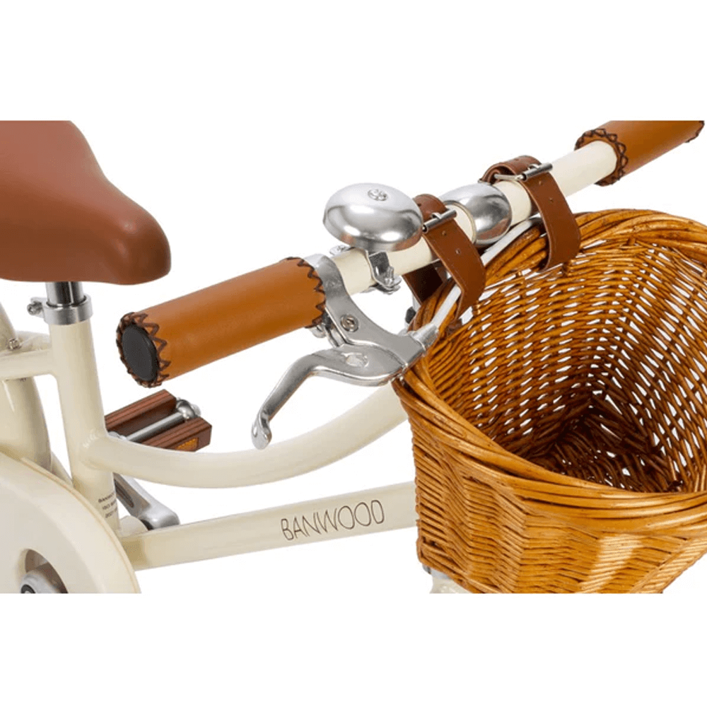 Cream bike basket best sale