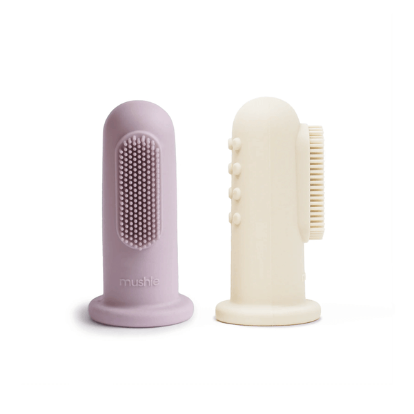 Mushie Finger Toothbrush - Soft Lilac/Ivory