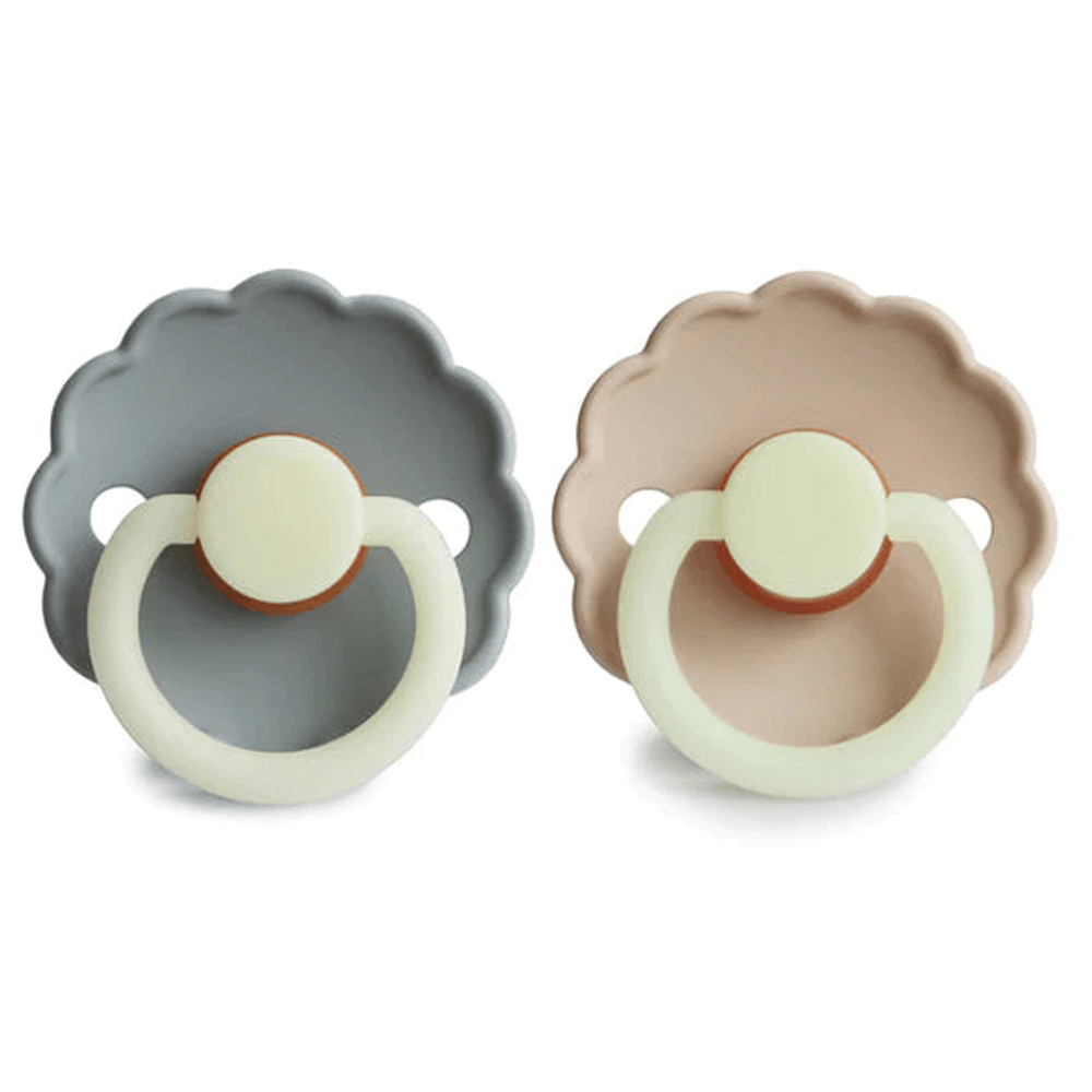 Frigg Pacifier - Latex - Daisy Night French Grey/Croissant