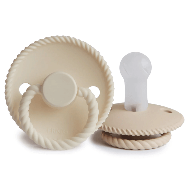 Frigg Pacifier - Silicone - Rope Cream/Croissant