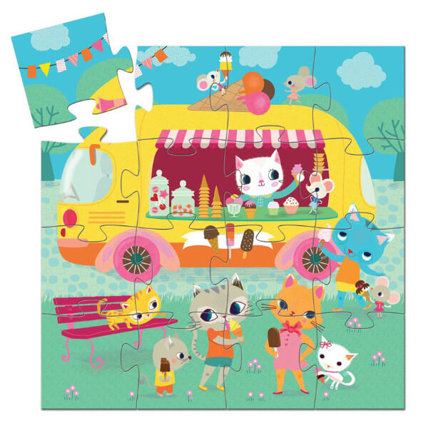 Djeco Ice Cream Truck Puzzle 16pcs