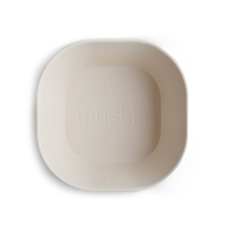 Mushie Square Dinner Bowls - Ivory