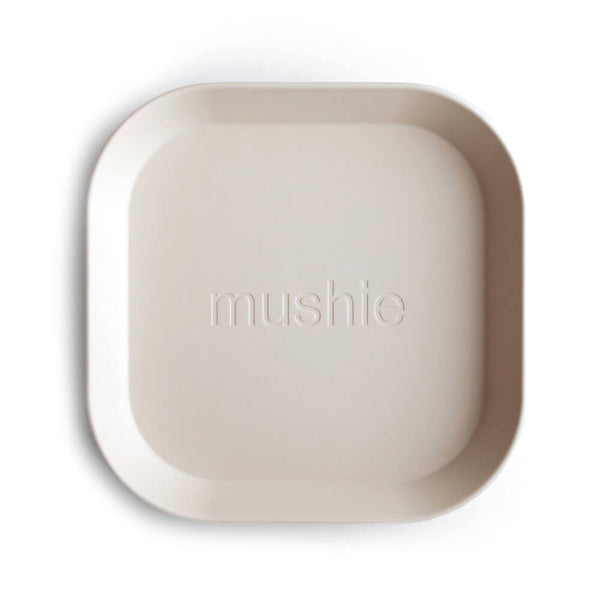 Mushie Square Dinner Plates - Ivory