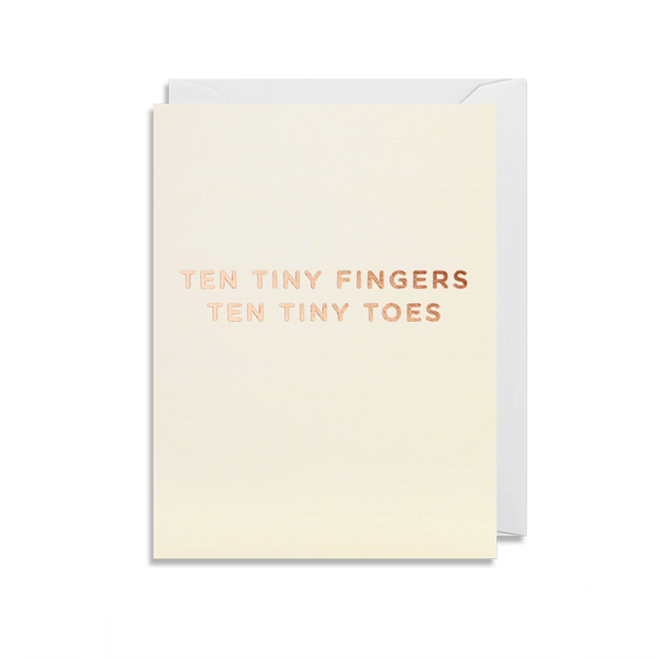 Lagom Design Ten Tiny Fingers Ten Tiny Toes Greeting Card