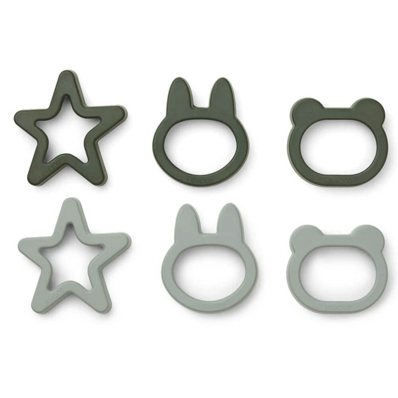 Liewood Andy Cookie Cutter 6 pack - Hunter Green Mix