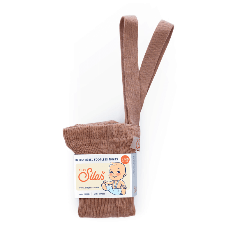Silly Silas Footless Tights - Light Brown