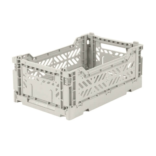 AY-KASA Foldable Crate - Mini Light Grey